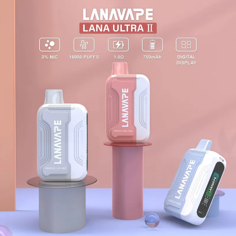 LANA Ultra II 16000口拋棄式電子煙 | 拉娜16000口主機/煙彈現貨 買三送一主機